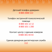 Важные телефонные номера