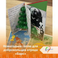 Новогоднее тепло для добровольцев отряда «Барс»